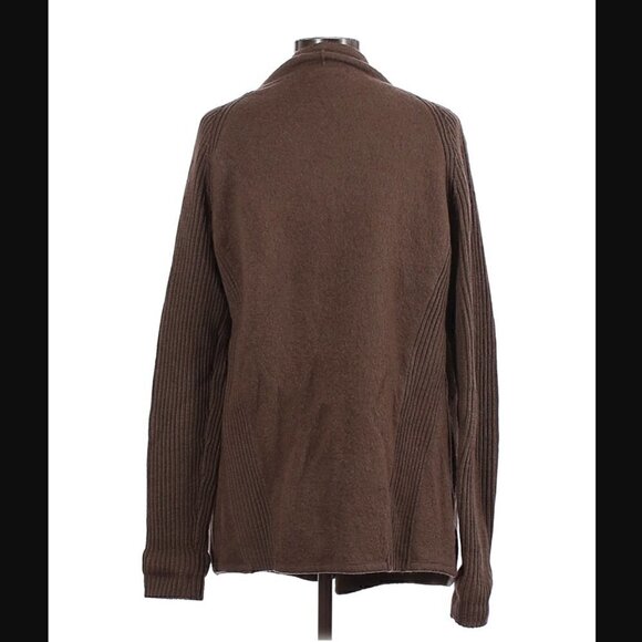 Vince Jacket Size L Thick Wool Open Front Brown Sugar Warm Cozy Neutral Earth - Picture 12 of 15